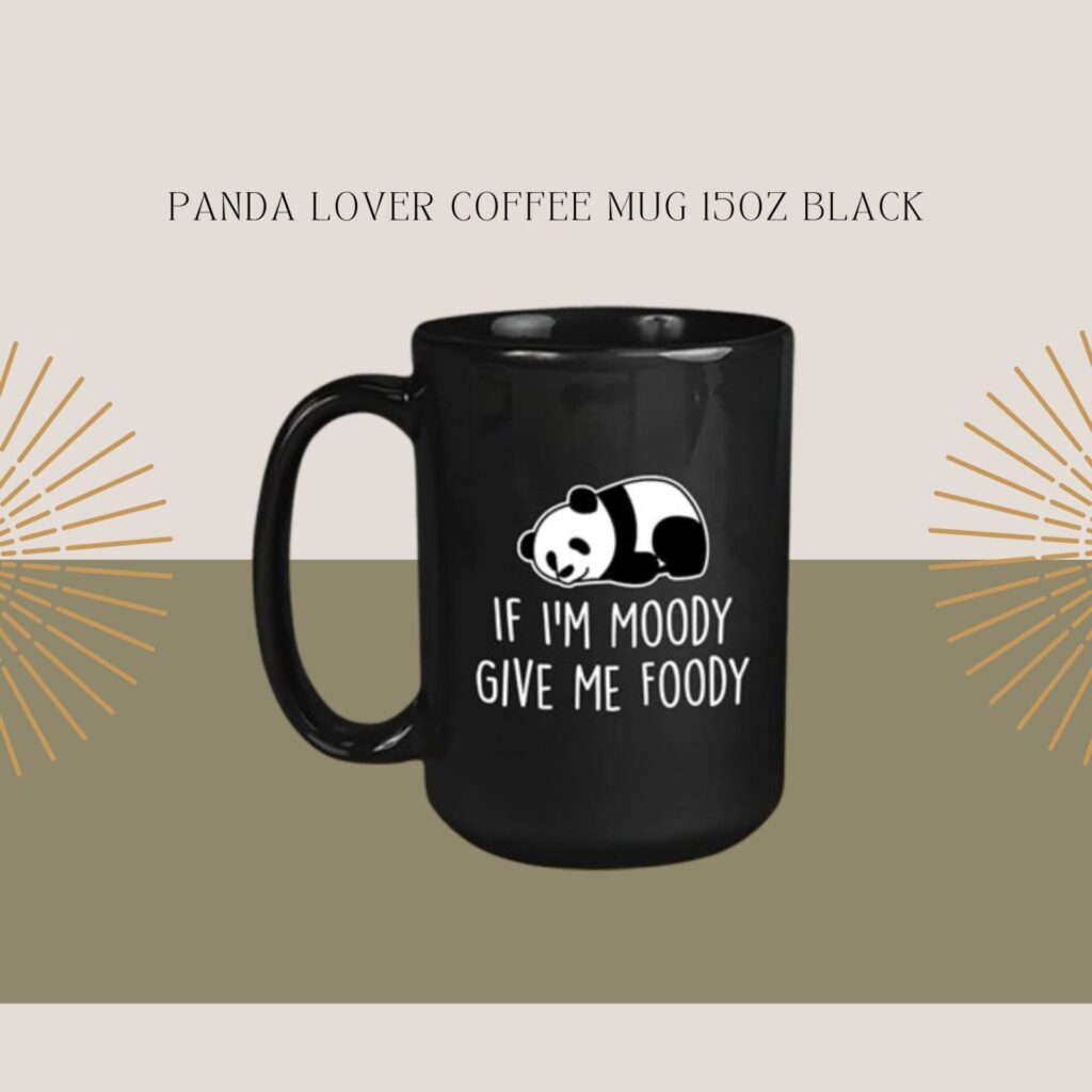 A very beautiful black chubby panda mug 